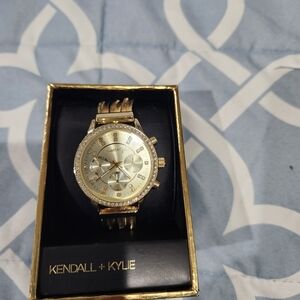 Kendall & Kylie Gold-Tone Watch with Crystal Accents
